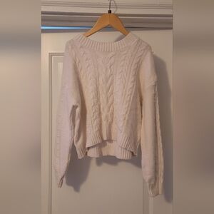 Old Navy Girls Rib-knit crew neck. Cable knit sweater Sz Large